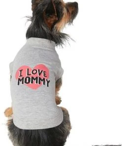Frisco I Love Daddy + I Love Mommy Dog & Cat T-Shirt, Gray -PetNest Shop 302738 PT4. SY630 V1623040048