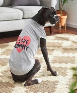 Frisco I Love Daddy + I Love Mommy Dog & Cat T-Shirt, Gray -PetNest Shop 302738 PT7. SY630 V1623041562