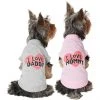 Frisco I Love Daddy + I Love Mommy Dog & Cat T-Shirt, Pink -PetNest Shop 302752 MAIN. SY630 V1623056864