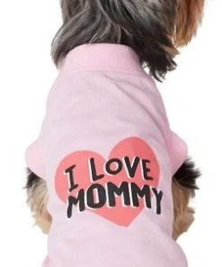 Frisco I Love Daddy + I Love Mommy Dog & Cat T-Shirt, Pink -PetNest Shop 302752 PT4. SY630 V1623088943