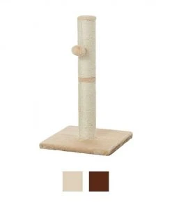 Frisco 21-in Sisal Scratching Post with Toy, Cream + Felt Removable Hood Cave Cat & Dog Covered Bed, Brown -PetNest Shop 303320 PT1. SY630 V1623061341