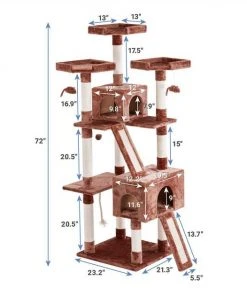 Frisco 52-in + 72-in Faux Fur Tree & Condo -PetNest Shop 303334 PT2. SY630 V1623060455