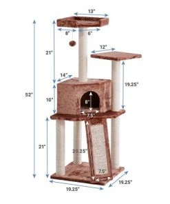 Frisco 52-in + 72-in Faux Fur Tree & Condo -PetNest Shop 303334 PT6. SY630 V1623034949