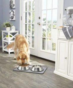 Frisco Fold & Carry Double Door Collapsible Wire Dog Crate & Mat Kit + Stainless Steel Bowl, 4.75-cup, 2 count -PetNest Shop 303424 PT7. SY630 V1623070670