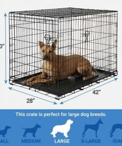 Frisco Fold & Carry Double Door Collapsible Wire Crate, 42 inch + Giant Dog Training & Potty Pads, 27.5 x 44-in, 30 count, Unscented -PetNest Shop 303426 PT2. SY630 V1623068854