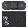 Frisco Microfiber Chenille Shammy Towel + Paw Print Mat, Gray, Large -PetNest Shop 303468 MAIN. SY630 V1623060752