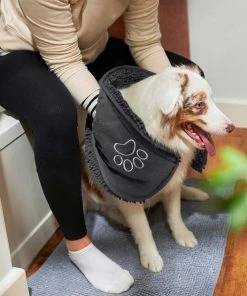 Frisco Microfiber Chenille Shammy Towel + Paw Print Mat, Gray, Large 15 Frisco Microfiber Chenille Shammy Towel + Paw Print Mat, Gray, Large -PetNest Shop 303468 PT4. SY630 V1623067964