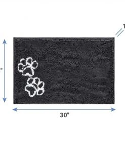 Frisco Microfiber Chenille Shammy Towel + Paw Print Mat, Gray, Large 17 Frisco Microfiber Chenille Shammy Towel + Paw Print Mat, Gray, Large -PetNest Shop 303468 PT6. SY630 V1623057453
