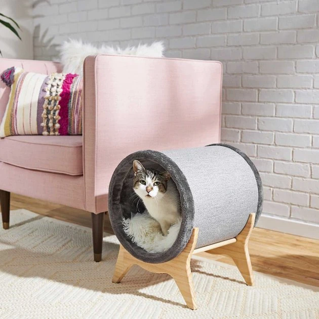 Frisco Modern Round + Tunnel Elevated Cat Bed 10 Frisco Modern Round + Tunnel Elevated Cat Bed - Image 8