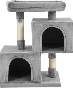 Frisco Self Warming Bolster Round Bed, Gray + 33-in Faux Fur Cat Tree & Condo, Gray 14 Frisco Self Warming Bolster Round Bed, Gray + 33-in Faux Fur Cat Tree & Condo, Gray -PetNest Shop 303574 PT4. SY630 V1623049340