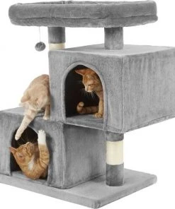 Frisco Self Warming Bolster Round Bed, Gray + 33-in Faux Fur Cat Tree & Condo, Gray 16 Frisco Self Warming Bolster Round Bed, Gray + 33-in Faux Fur Cat Tree & Condo, Gray -PetNest Shop 303574 PT6. SY630 V1623044241