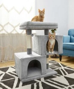 Frisco Self Warming Bolster Round Bed, Gray + 33-in Faux Fur Cat Tree & Condo, Gray 17 Frisco Self Warming Bolster Round Bed, Gray + 33-in Faux Fur Cat Tree & Condo, Gray -PetNest Shop 303574 PT7. SY630 V1623038540