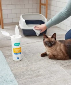 Litter-Robot||Frisco Litter-Robot WiFi Enabled Automatic Self-Cleaning Cat Litter Box, Grey + Frisco Litter Box Cleaning Wipes -PetNest Shop 303694 PT7. SY630 V1623068853