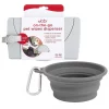Ubbi||Frisco Ubbi On-The-Go Wipes Dispenser + Frisco Silicone Collapsible Travel Bowl with Carabiner, Gray, 1.5 Cups -PetNest Shop 303766 MAIN. SY630 V1623087451