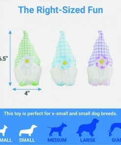 Frisco Easter Gnomes Plush Squeaky Dog Toy, 3 count -PetNest Shop 304948 PT1. SY630 V1642441290