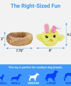 Frisco Easter Chick in Nest 2-in-1 Plush Squeaky Dog Toy 6 Frisco Easter Chick in Nest 2-in-1 Plush Squeaky Dog Toy -PetNest Shop 304962 PT1. SY630 V1642441109