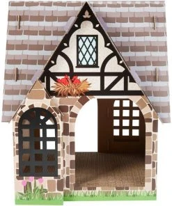 Frisco Tudor House Cardboard Cat House -PetNest Shop 308815 PT2. SY630 V1642088440