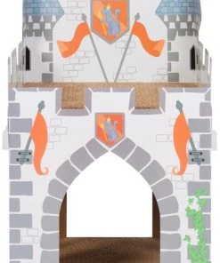 Frisco Castle Cardboard Cat House, 2-Story -PetNest Shop 308822 PT2. SY630 V1642088301