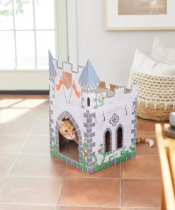 Frisco Castle Cardboard Cat House, 2-Story -PetNest Shop 308822 PT3. SY630 V1642099146