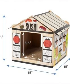 Frisco Sushi Shop Cardboard Cat House -PetNest Shop 308827 PT1. SY630 V1642691354