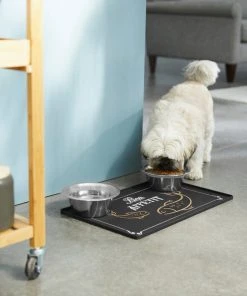 Frisco Silicone Fish Print Dog & Cat Food Mat, Black -PetNest Shop 311953 PT2. SY630 V1642542742