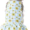 Frisco Sunflower Gingham Dog & Cat Dress