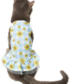 Frisco Sunflower Gingham Dog & Cat Dress -PetNest Shop 312120 PT2. SY630 V1644425858