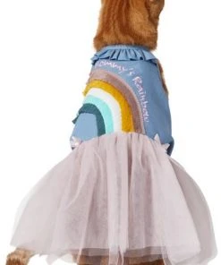 Frisco Rainbow Denim Dog & Cat Dress -PetNest Shop 312144 PT2. SY630 V1644524286