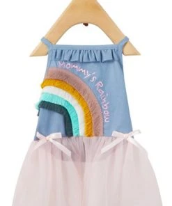 Frisco Rainbow Denim Dog & Cat Dress -PetNest Shop 312144 PT3. SY630 V1644526358