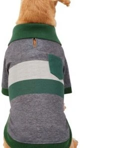 Frisco Green Striped Polo Dog & Cat Shirt -PetNest Shop 315091 PT3. SY630 V1646435196