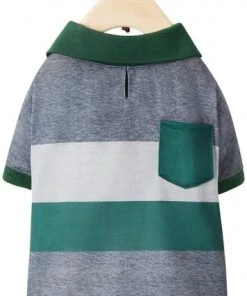 Frisco Green Striped Polo Dog & Cat Shirt -PetNest Shop 315091 PT4. SY630 V1646437905