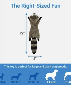 Frisco Fur Really Real Raccoon Plush Squeaky Dog Toy -PetNest Shop 316925 PT1. SY630 V1641400941