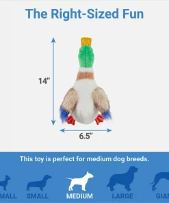 Frisco Fur Really Real Mallard Plush Squeaky Dog Toy -PetNest Shop 316927 PT1. SY630 V1641400601