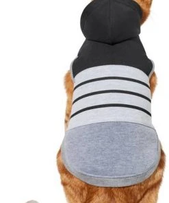 Frisco Gray Striped Dog & Cat Hoodie -PetNest Shop 317304 PT2. SY630 V1646435208