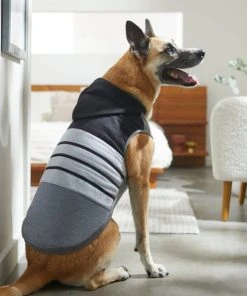 Frisco Gray Striped Dog & Cat Hoodie -PetNest Shop 317304 PT8. SY630 V1646439798