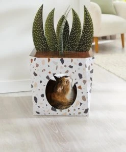 Frisco Potted Succulent Cardboard Cat House -PetNest Shop 317723 PT3. SY630 V1642099430