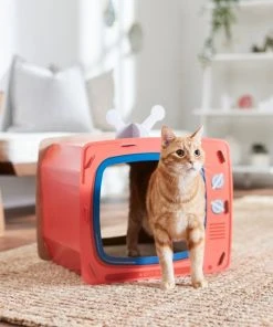 Frisco TV Set Cardboard Cat House -PetNest Shop 317731 PT3. SY630 V1642099409
