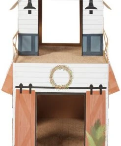 Frisco Farmhouse Cardboard Cat House, 2-Story -PetNest Shop 317733 PT2. SY630 V1642088518