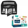 Frisco 4-Panel Plastic Exercise Playpen, Black + Dog Training & Potty Pads, 22 x 23-in, 150 count, Unscented -PetNest Shop 318956 MAIN. SY630 V1630364515