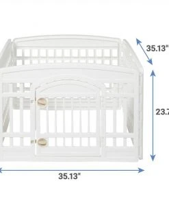 Frisco 4-Panel Plastic Exercise Playpen, White + Dog Training & Potty Pads, 22 x 23-in, 150 count, Unscented -PetNest Shop 318960 PT2. SY630 V1630365701