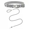 Frisco Outdoor Comfort Print Nylon Padded Collar, Large, Neck: 18 -26-in, Width: 1-in + Outdoor Ultra Reflective Rope Leash With Padded Handle, Stone Gray, 6 - ft -PetNest Shop 319072 MAIN. SY630 V1631158002