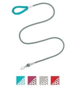 Frisco Outdoor Comfort Print Nylon Padded Collar, Medium - Neck: 14-20-in, Width: 3/4-in + Outdoor Ultra Reflective Rope Leash With Padded Handle, Bayou Teal, 6 - ft -PetNest Shop 319076 PT5. SY630 V1631142397