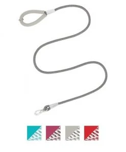 Frisco Outdoor Frisco Nylon Collar, Forest Green, Medium-Neck: 14-20-in, Width: 3/4-in + Rope Leash With Padded Handle, Stone Gray, 6-ft -PetNest Shop 319104 PT5. SY630 V1631142695