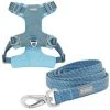 Frisco Outdoor Lightweight Ripstop Nylon Harness, River Blue, Large, Neck: 18 to 28-in, Girth 24 to 34-in + Heathered Dog Leash, River Blue, Large - Length: 6-ft, Width: 1-in -PetNest Shop 319168 MAIN. SY630 V1631141787