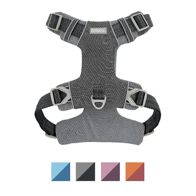 Frisco Outdoor Lightweight Ripstop Nylon Harness, Storm Gray, Large, Neck: 18 to 28-in, Girth 24 to 34-in + Heathered Dog Leash, Midnight Black, LG - Length: 6-ft, Width: 1-in 4 Frisco Outdoor Lightweight Ripstop Nylon Harness, Storm Gray, Large, Neck: 18 to 28-in, Girth 24 to 34-in + Heathered Dog Leash, Midnight Black, LG - Length: 6-ft, Width: 1-in - Image 2