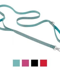 Frisco Outdoor Nylon Reflective Comfort Padded Collar, Bayou Teal, Extra Small, Neck: 8-12-in, Width: 5/8th-in + Dog Leash, Bayou Teal, Small - Length: 6-ft, Width: 5/8-in -PetNest Shop 319212 PT5. SY630 V1631144493