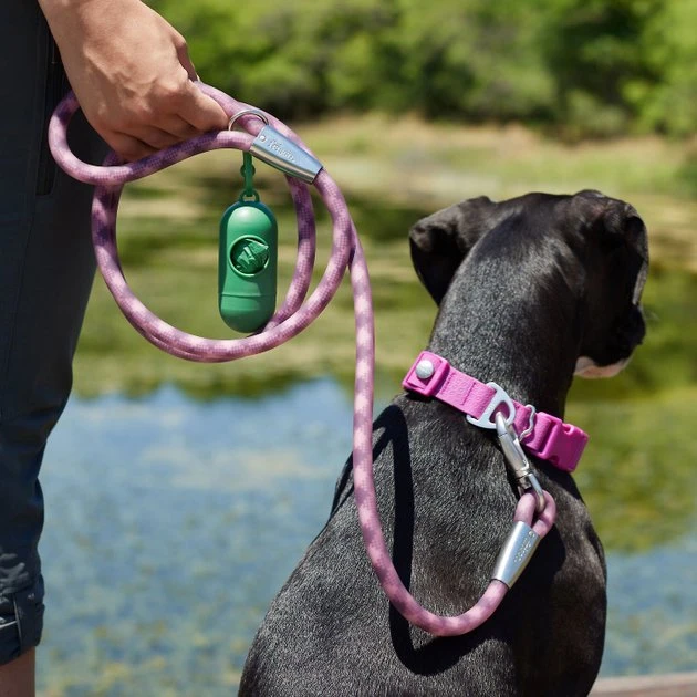 Frisco Outdoor Premium Ripstop Nylon Harness with Pocket, Boysenberry Purple, Extra Large, Neck: 22 to 34-in, Girth: 32 to 44-in + Waterproof Stinkproof PVC Rope Leash, Shadow Purple, 6 Ft. 11 Frisco Outdoor Premium Ripstop Nylon Harness with Pocket, Boysenberry Purple, Extra Large, Neck: 22 to 34-in, Girth: 32 to 44-in + Waterproof Stinkproof PVC Rope Leash, Shadow Purple, 6 Ft. - Image 9