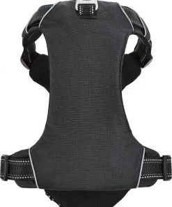 Frisco Outdoor Premium Ripstop Nylon Harness with Pocket, Midnight Black, XL - Girth: 32-44-in + Reflective Comfort Padded Dog Collar, Midnight Black, LG, Neck: 18 -26-in, Width: 1-in -PetNest Shop 319304 PT2. SY630 V1631157080