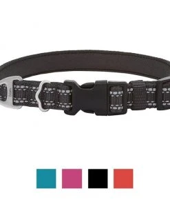 Frisco Outdoor Premium Ripstop Nylon Harness with Pocket, Midnight Black, XL - Girth: 32-44-in + Reflective Comfort Padded Dog Collar, Midnight Black, LG, Neck: 18 -26-in, Width: 1-in -PetNest Shop 319304 PT5. SY630 V1631139692