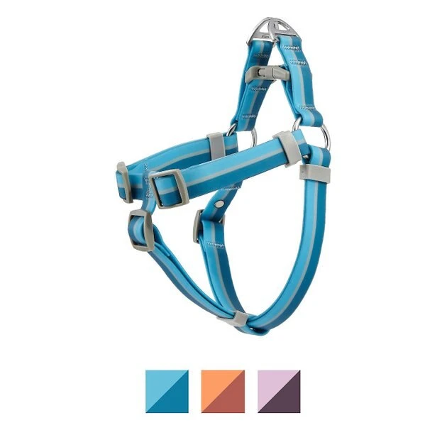 Frisco Outdoor Two Tone Waterproof Stinkproof PVC Harness, River Blue, Medium, Neck: 16 to 22-in, Girth: 19 to 29-in + Dog Collar, River Blue, Medium - Neck: 14½-20-in, Width: 3/4-in 4 Frisco Outdoor Two Tone Waterproof Stinkproof PVC Harness, River Blue, Medium, Neck: 16 to 22-in, Girth: 19 to 29-in + Dog Collar, River Blue, Medium - Neck: 14½-20-in, Width: 3/4-in - Image 2